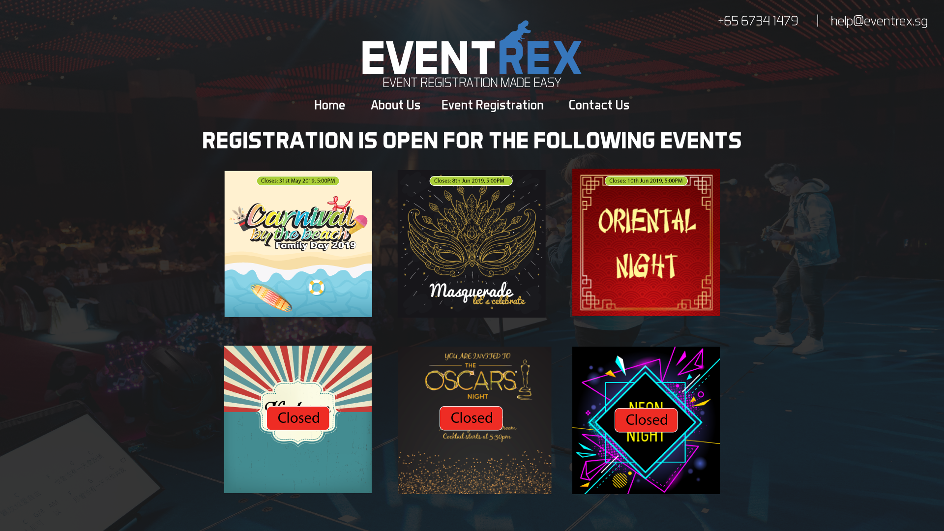 Eventrex-Event-Selection